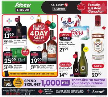 Circulaire Sobeys Liquor - 27 Novembre 2025 - 03 Décembre 2025.