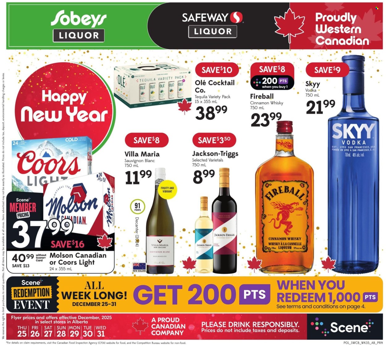 Sobeys Liquor flyer - December 25, 2025 - December 31, 2025. Page 1
