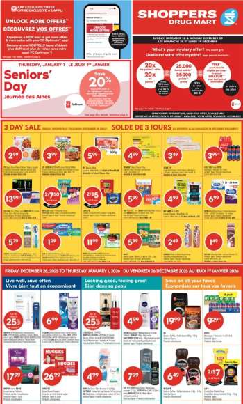 Shoppers Drug Mart Flyer - December 26, 2025 - January 01, 2026.