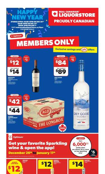 Circulaire Real Canadian Liquorstore - 26 Décembre 2025 - 11 Janvier 2026.