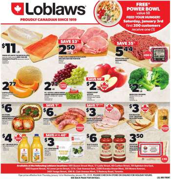 Circulaire Loblaws - 01 Janvier 2026 - 07 Janvier 2026.