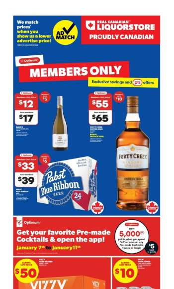 Circulaire Real Canadian Liquorstore - 07 Janvier 2026 - 11 Janvier 2026.