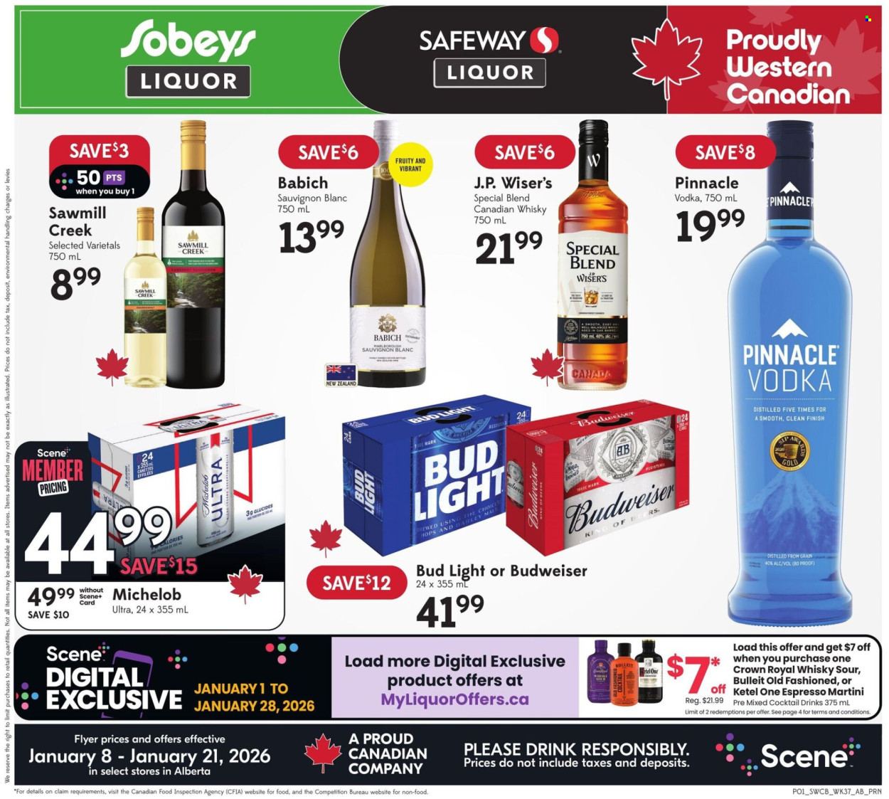 Sobeys Liquor flyer - January 08, 2026 - January 21, 2026. Page 1