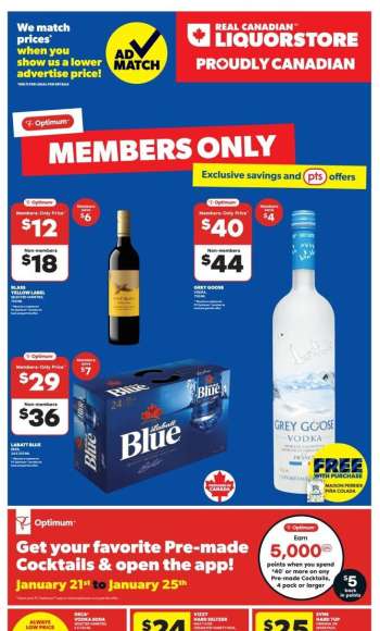 Circulaire Real Canadian Liquorstore - 21 Janvier 2026 - 25 Janvier 2026.