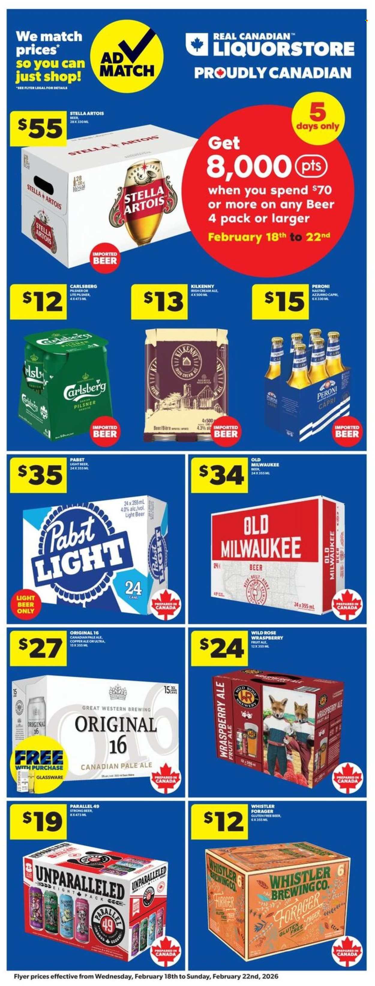 Real Canadian Liquorstore flyer - February 18, 2026 - February 22, 2026. Page 1