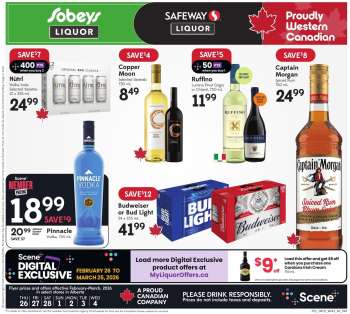 Circulaire Sobeys Liquor - 26 Février 2026 - 04 Mars 2026.
