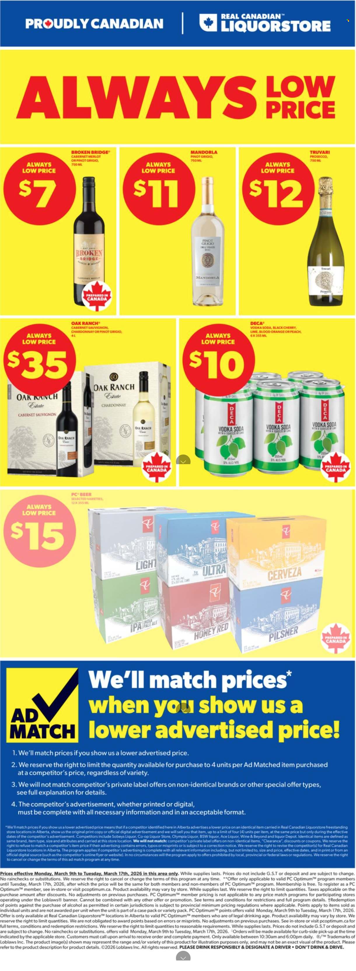 Real Canadian Liquorstore flyer - March 09, 2026 - March 17, 2026. Page 1