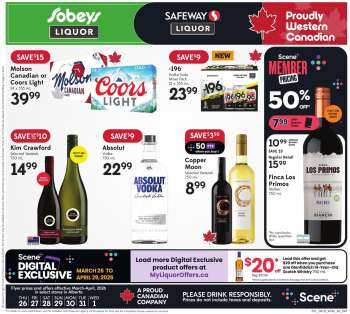 Sobeys Liquor Flyer - March 26, 2026 - April 01, 2026.