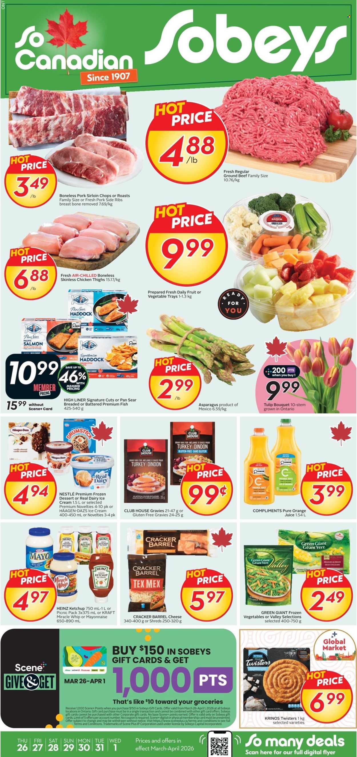 Sobeys flyer - March 26, 2026 - April 01, 2026. Page 1