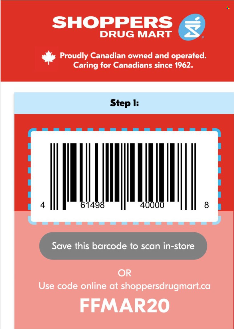 Shoppers Drug Mart flyer - March 31, 2026 - April 01, 2026. Page 1