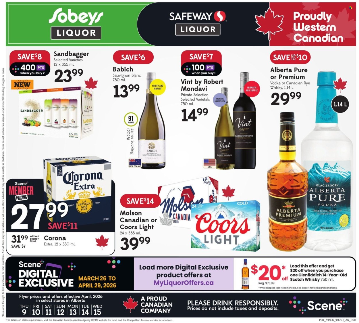 Sobeys Liquor flyer - April 09, 2026 - April 15, 2026. Page 1