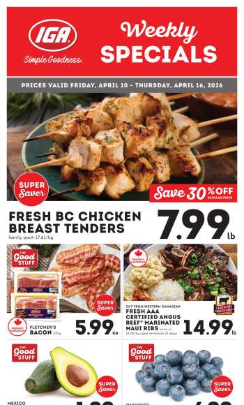 IGA Simple Goodness Flyer - April 10, 2026 - April 16, 2026.