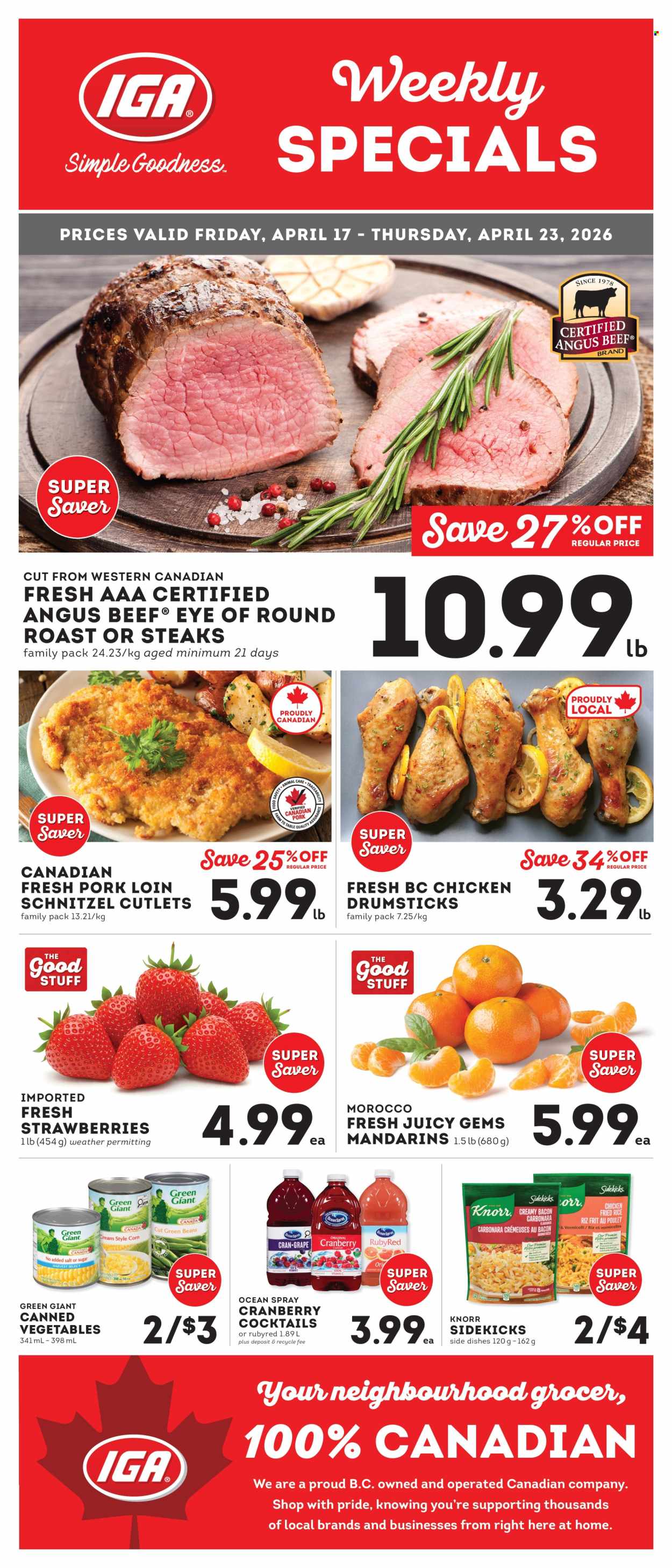 IGA Simple Goodness flyer - April 17, 2026 - April 23, 2026. Page 1