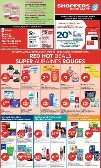 Shoppers Drug Mart Flyer - April 25, 2026 - April 30, 2026.
