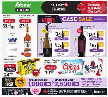Circulaire Sobeys Liquor - 07 Mai 2026 - 13 Mai 2026.