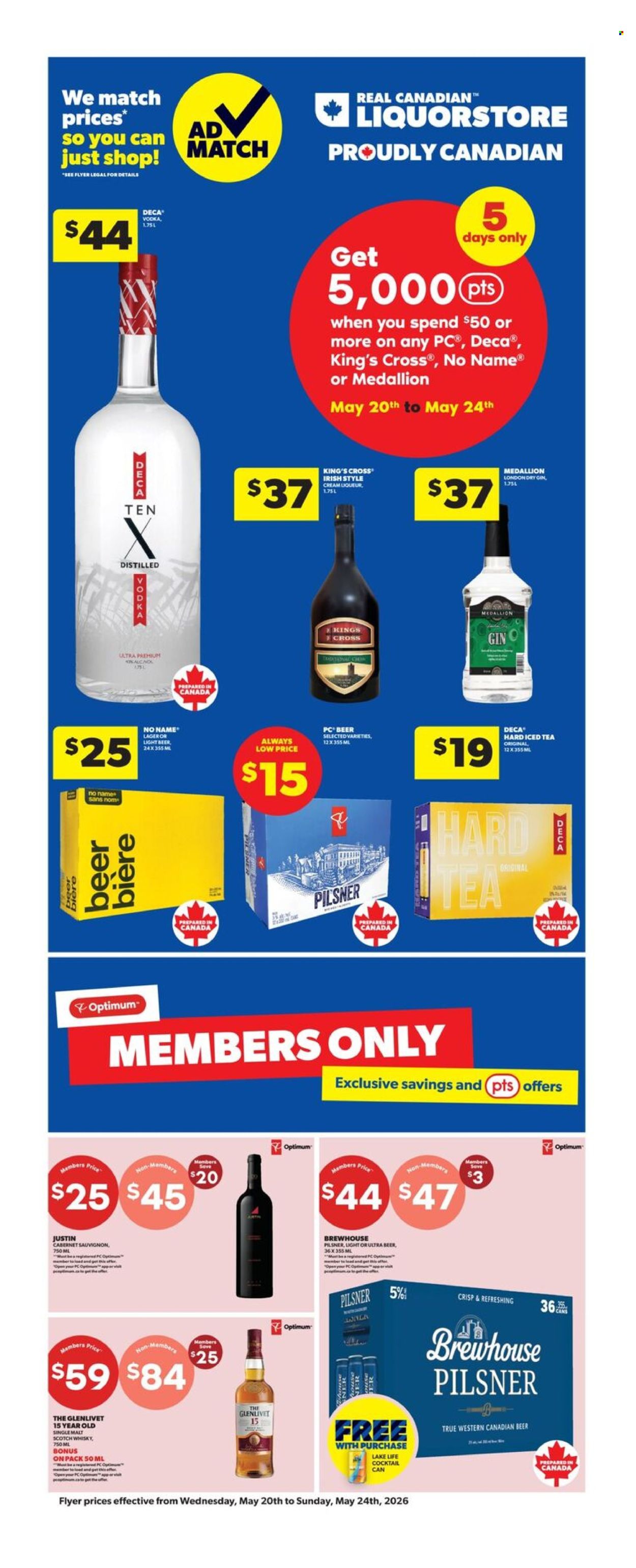 Real Canadian Liquorstore flyer - May 20, 2026 - May 24, 2026. Page 1