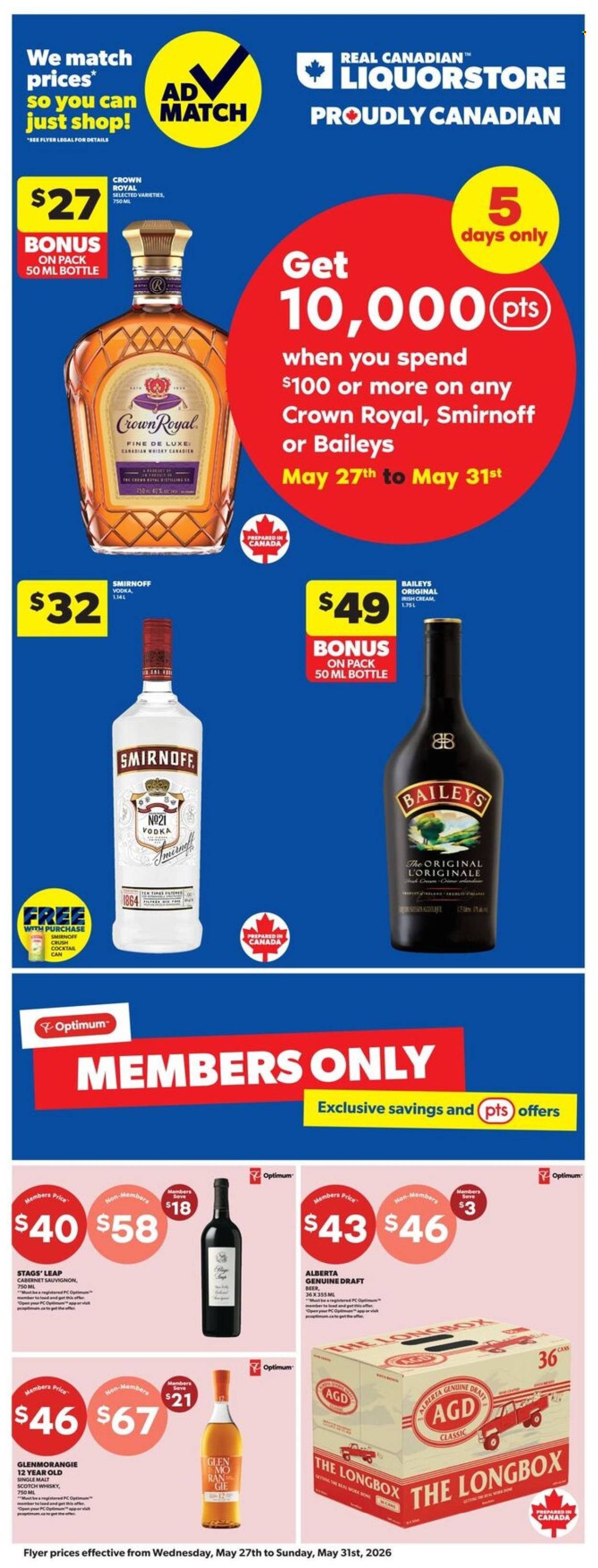 Real Canadian Liquorstore flyer - May 27, 2026 - May 31, 2026. Page 1