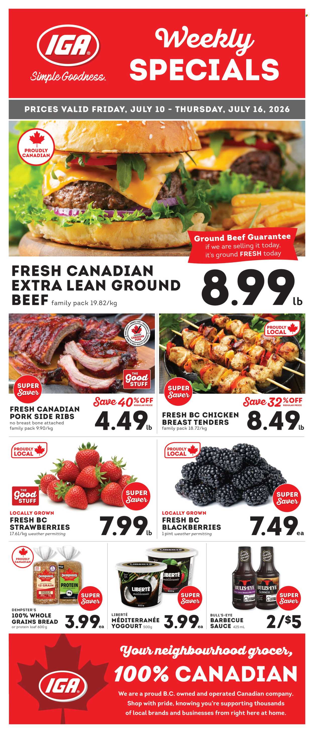 IGA Simple Goodness flyer - July 10, 2026 - July 16, 2026. Page 1