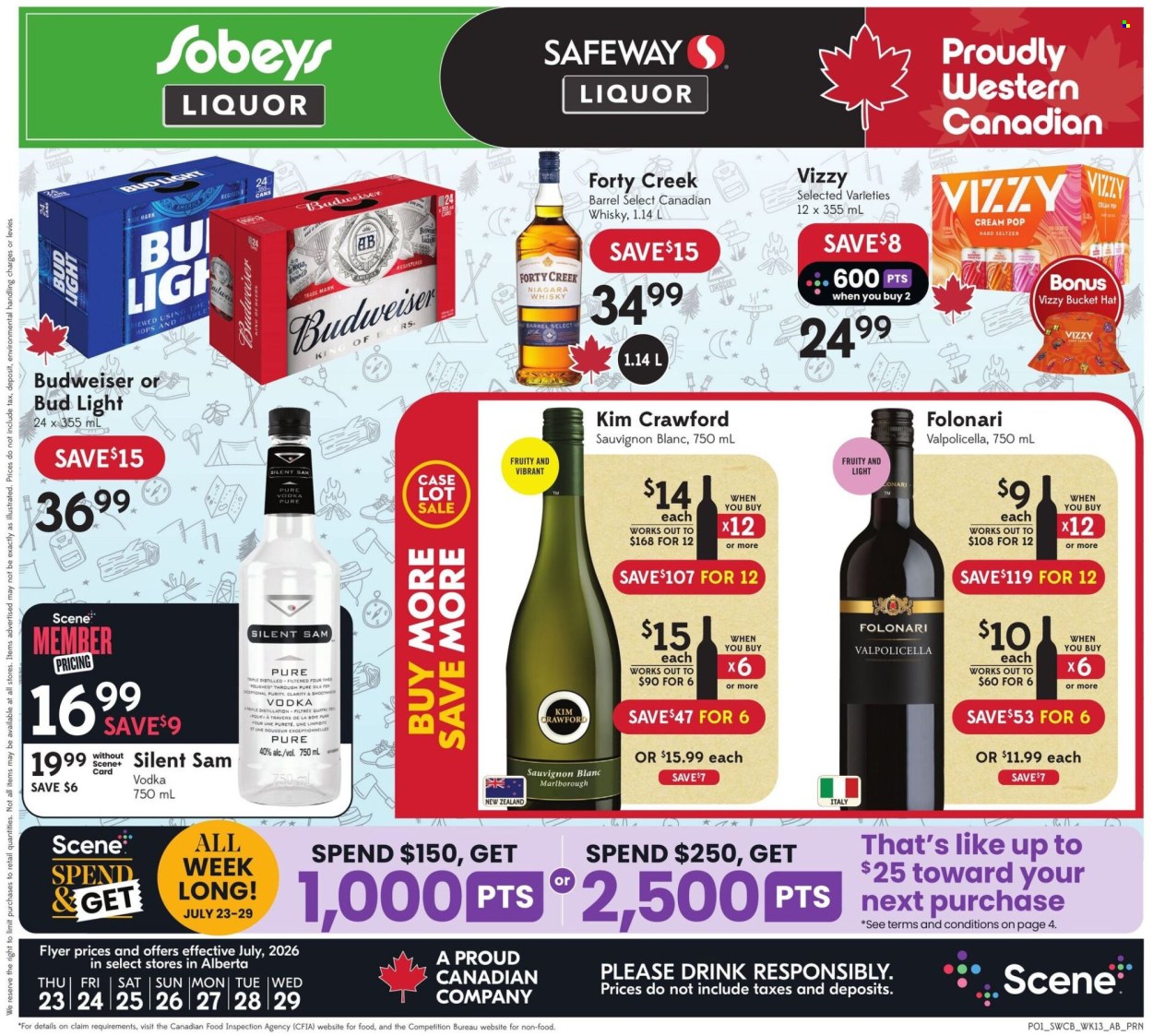 Circulaire Sobeys Liquor - 23 Juillet 2026 - 29 Juillet 2026. Page 1