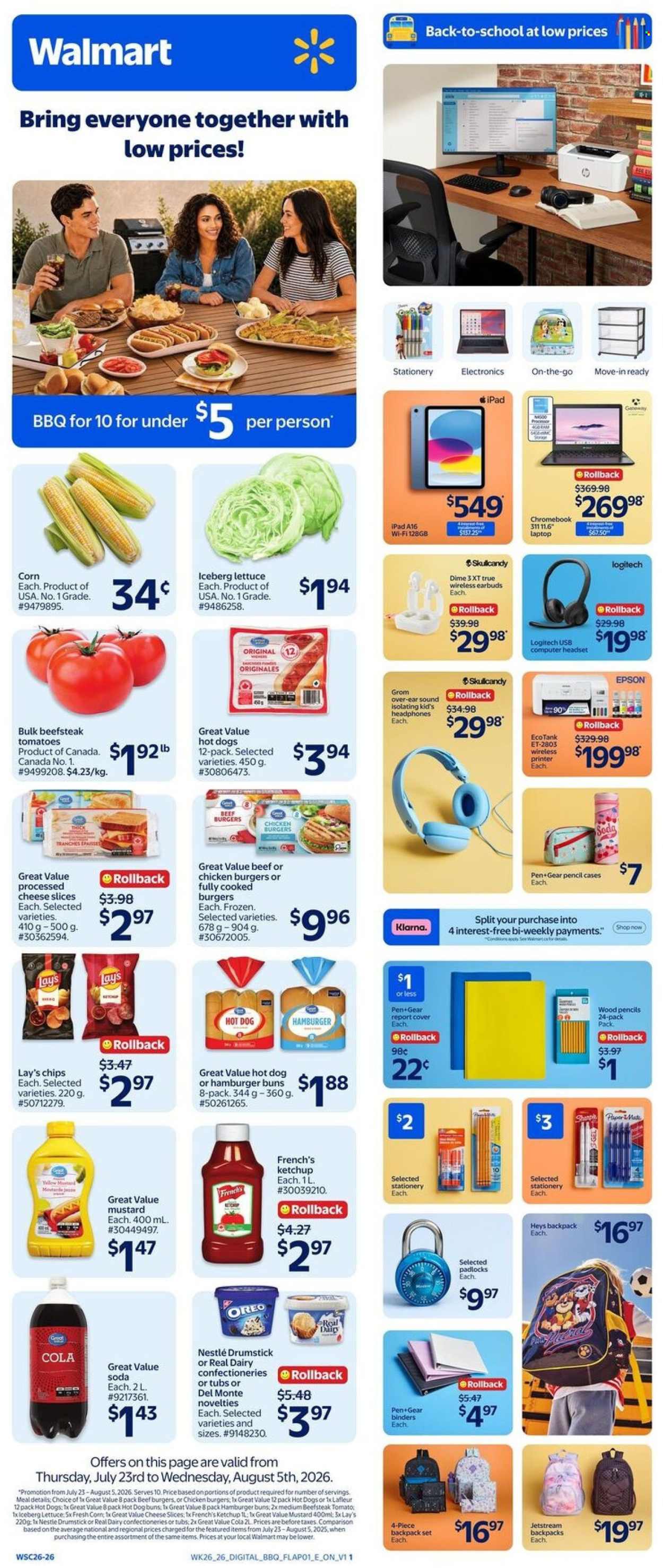 Circulaire Walmart - 30 Juillet 2026 - 05 Août 2026. Page 1