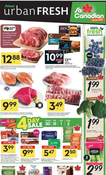 Circulaire Sobeys Urban Fresh - 30 Juillet 2026 - 05 Août 2026.