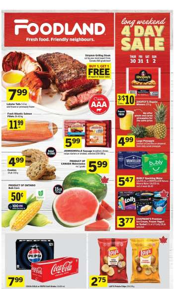 Foodland Flyer - July 30, 2026 - August 05, 2026.