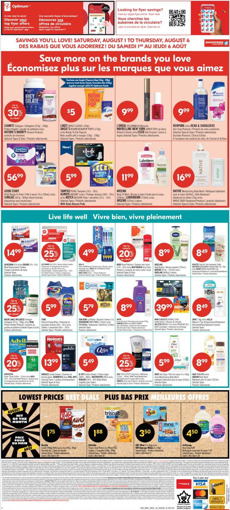 Circulaire Shoppers Drug Mart - 01 Août 2026 - 06 Août 2026. Page 3