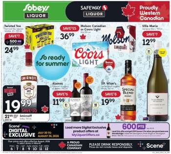 Sobeys Liquor Flyer - August 06, 2026 - August 12, 2026.