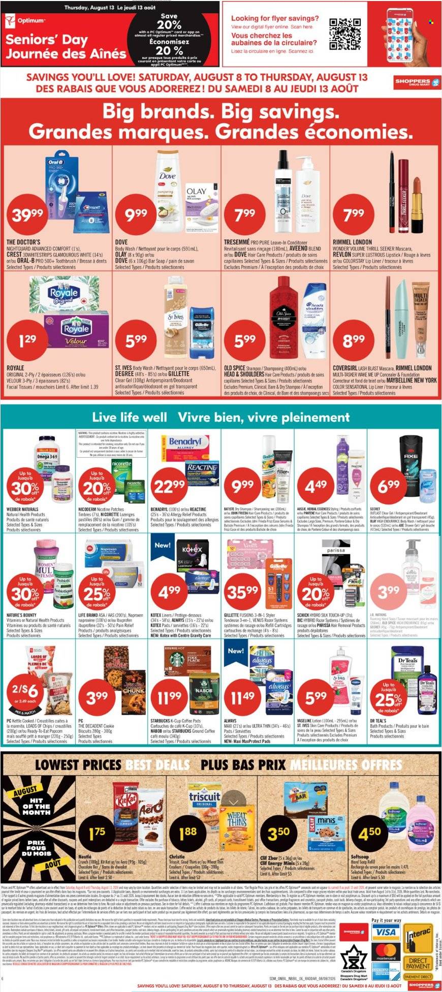Circulaire Shoppers Drug Mart - 08 Août 2026 - 13 Août 2026. Page 2