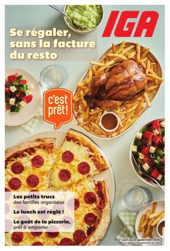 Circulaire IGA - 27 Août 2026 - 23 Septembre 2026.