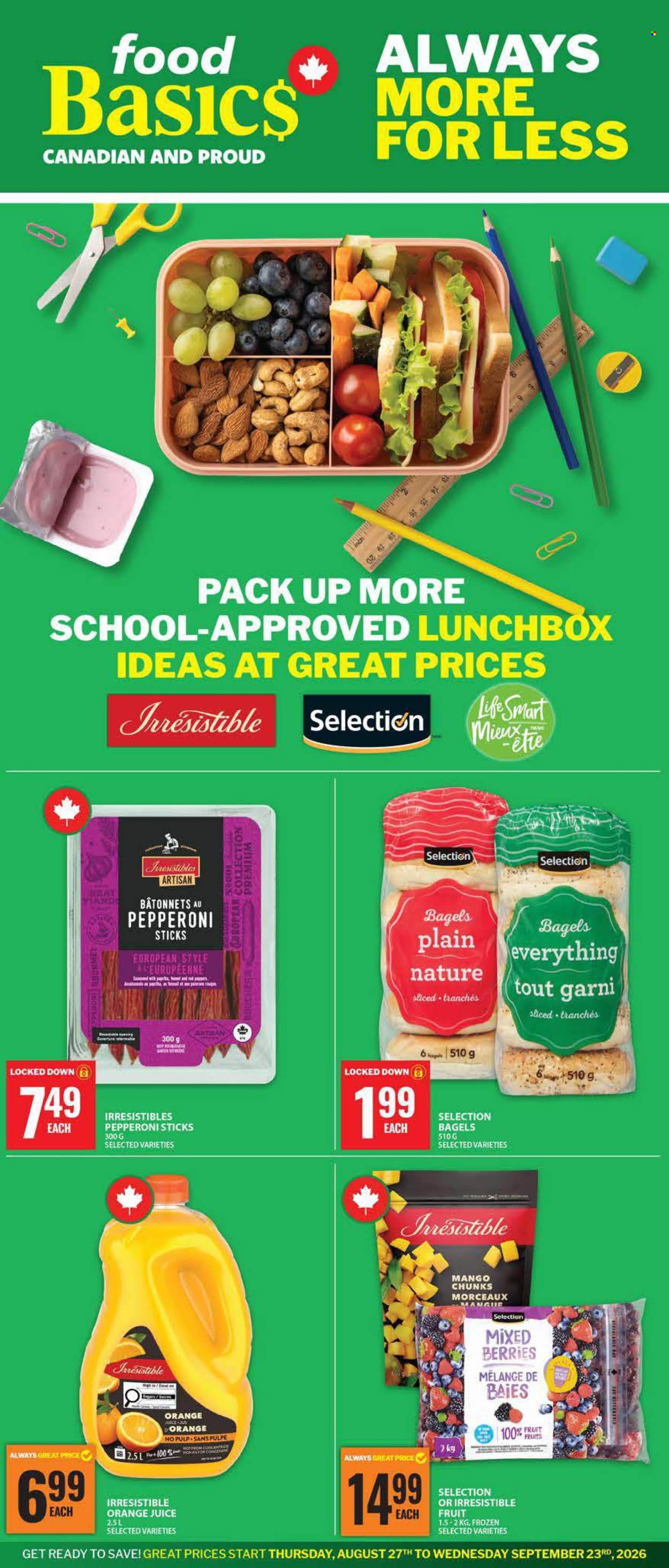 Food Basics flyer - August 27, 2026 - September 23, 2026. Page 1