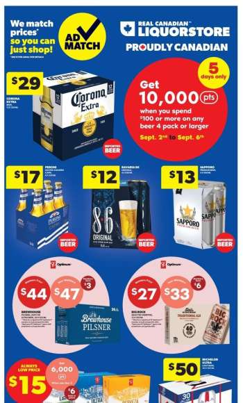 Real Canadian Liquorstore Flyer - September 02, 2026 - September 06, 2026.