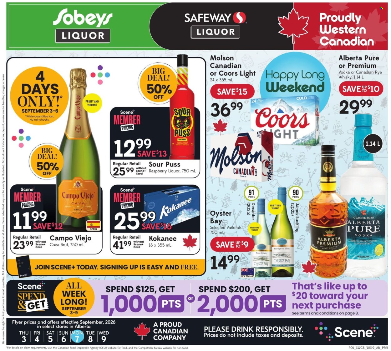Sobeys Liquor flyer - September 03, 2026 - September 09, 2026. Page 1
