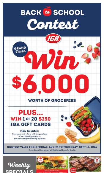 IGA Simple Goodness Flyer - September 04, 2026 - September 10, 2026.