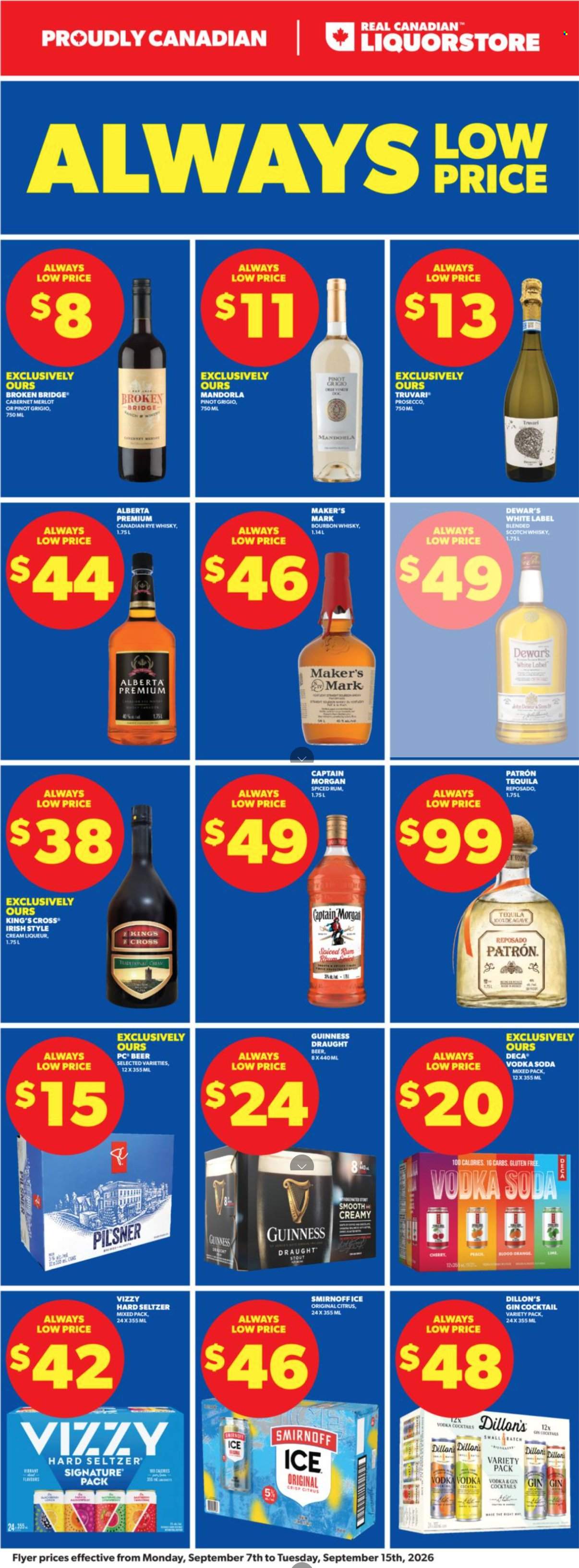 Real Canadian Liquorstore flyer - September 07, 2026 - September 15, 2026. Page 1