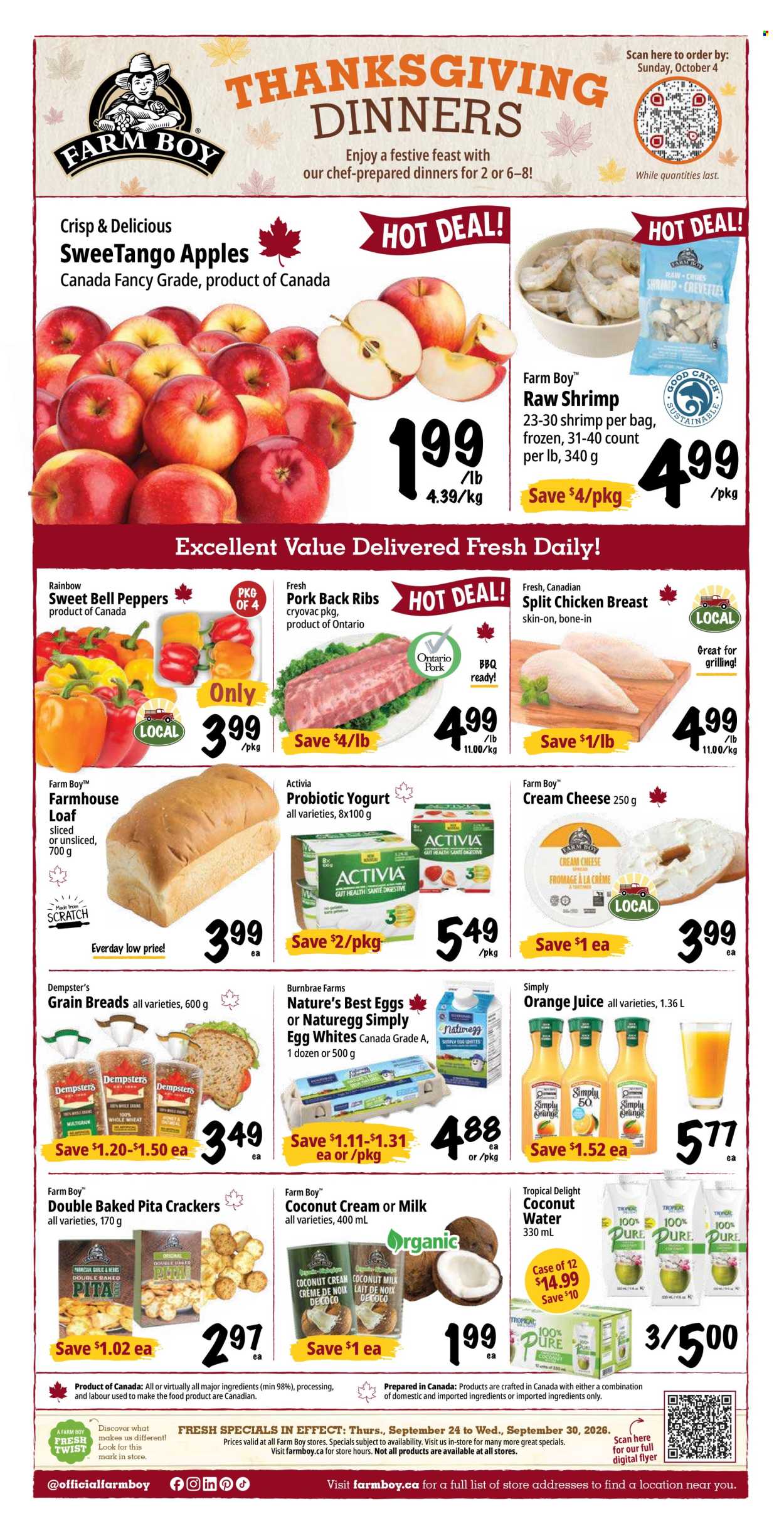 Farm Boy flyer - September 24, 2026 - September 30, 2026. Page 1