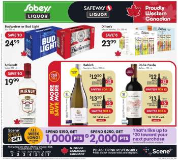 Circulaire Sobeys Liquor - 01 Octobre 2026 - 07 Octobre 2026.
