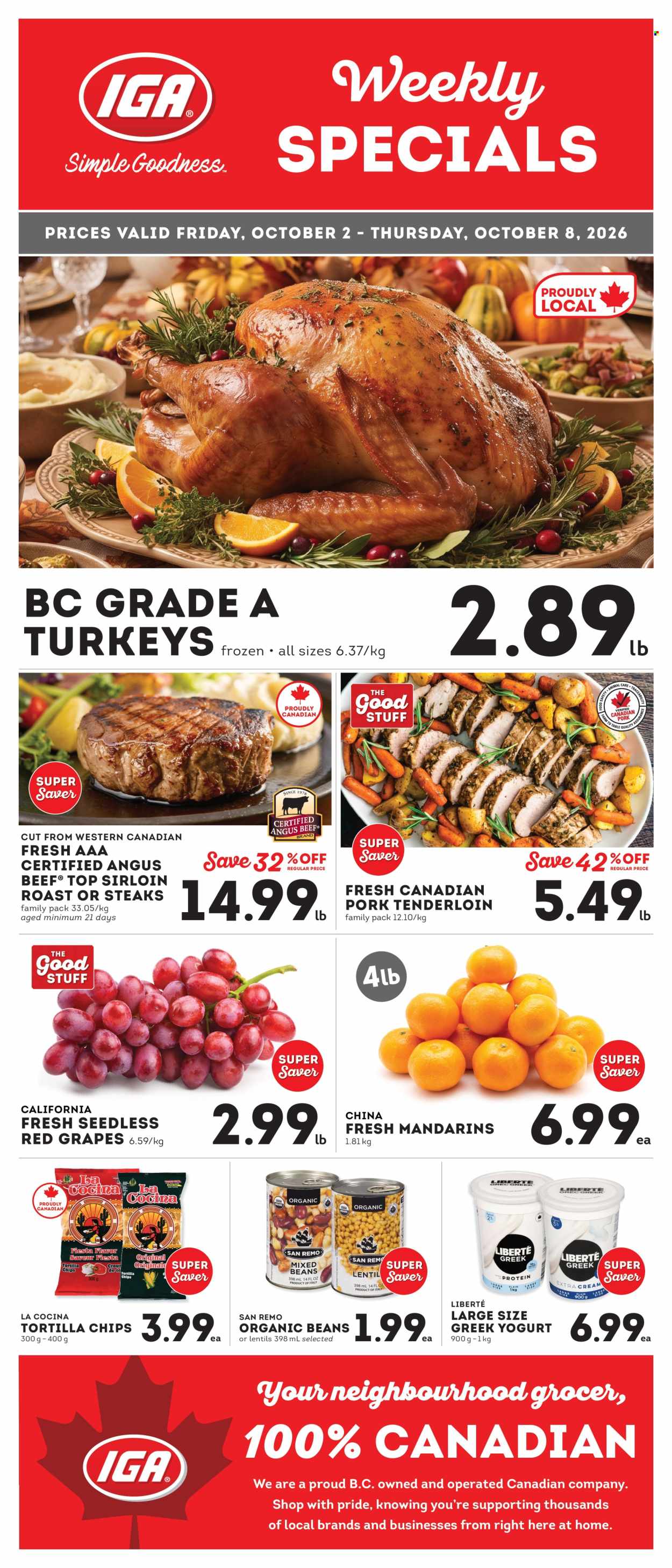 IGA Simple Goodness flyer - October 02, 2026 - October 08, 2026. Page 1