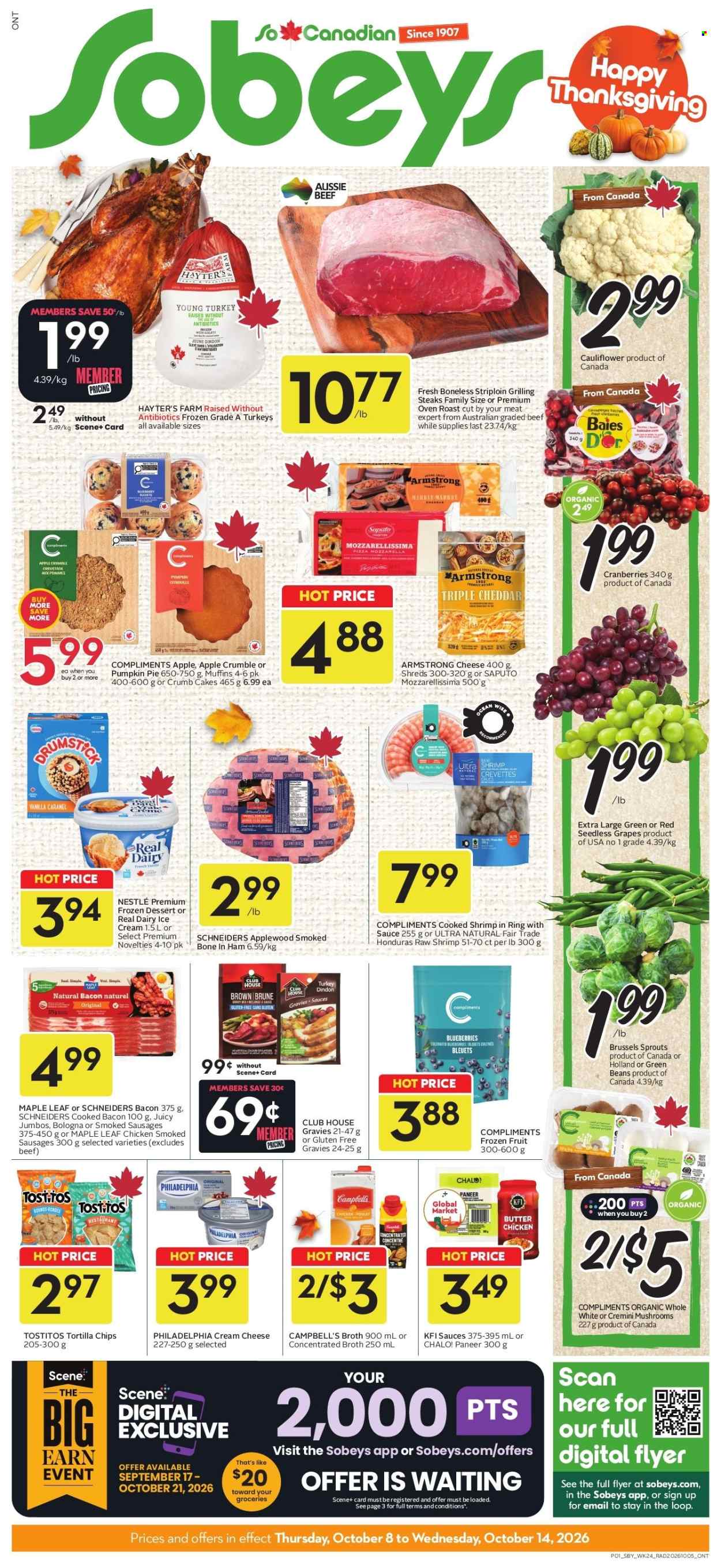 Circulaire Sobeys - 08 Octobre 2026 - 14 Octobre 2026. Page 1