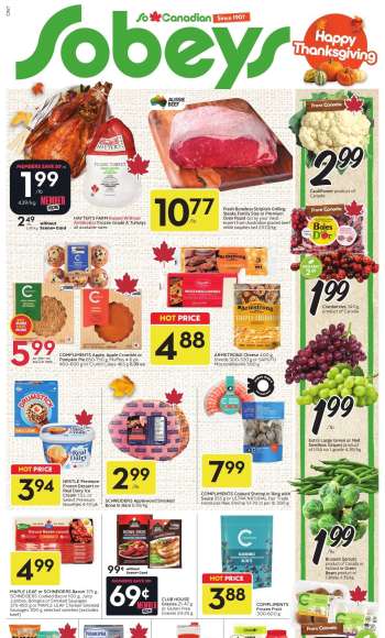 Circulaire Sobeys - 08 Octobre 2026 - 14 Octobre 2026.