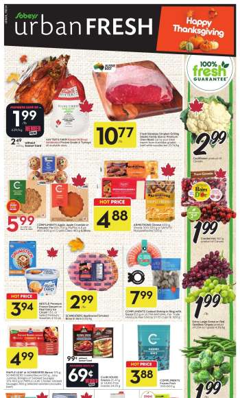 Circulaire Sobeys Urban Fresh - 08 Octobre 2026 - 14 Octobre 2026.