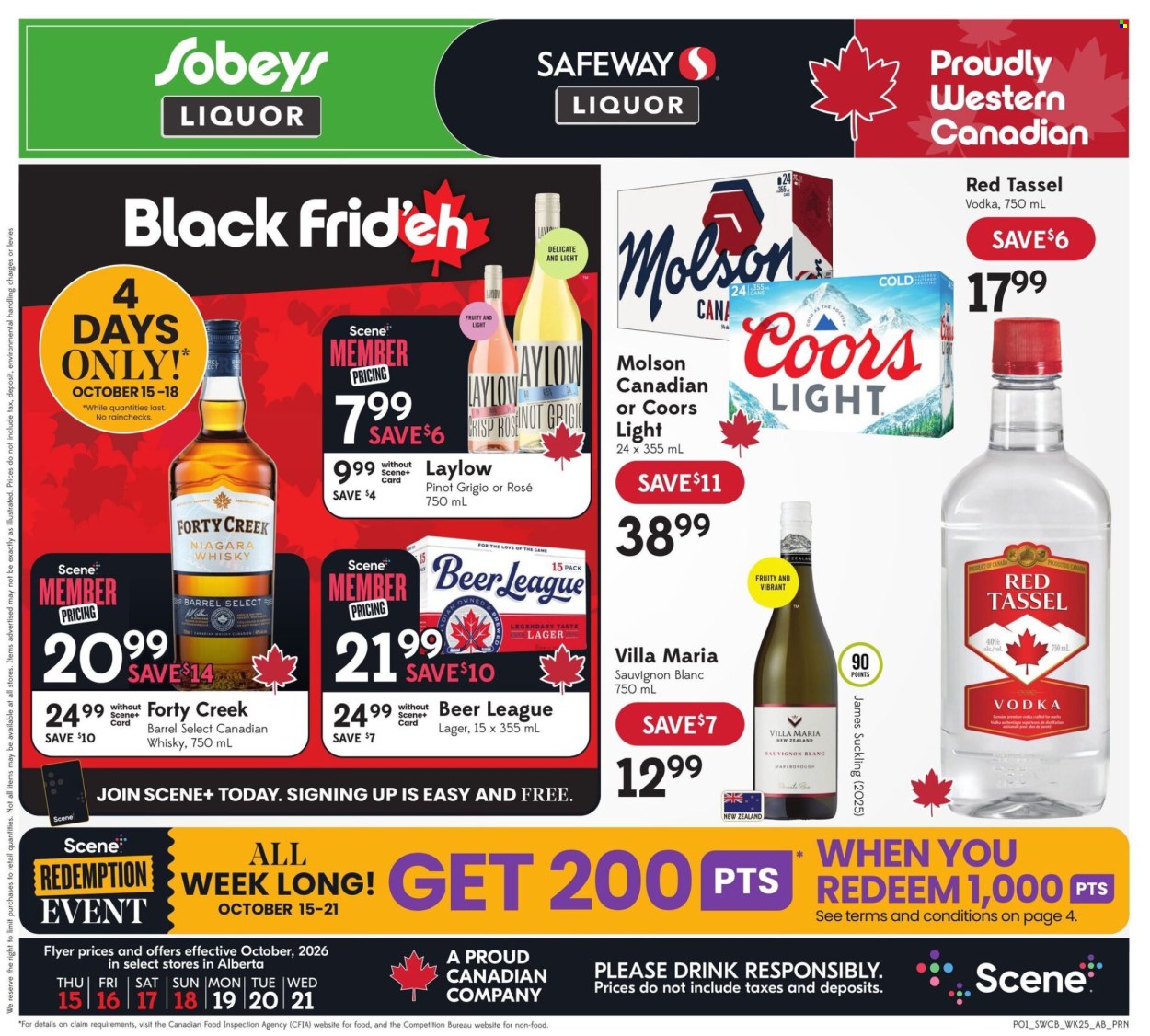 SOBEYS LIQUOR flyer • Weekly eFlyer • From Thursday October 15, 2026