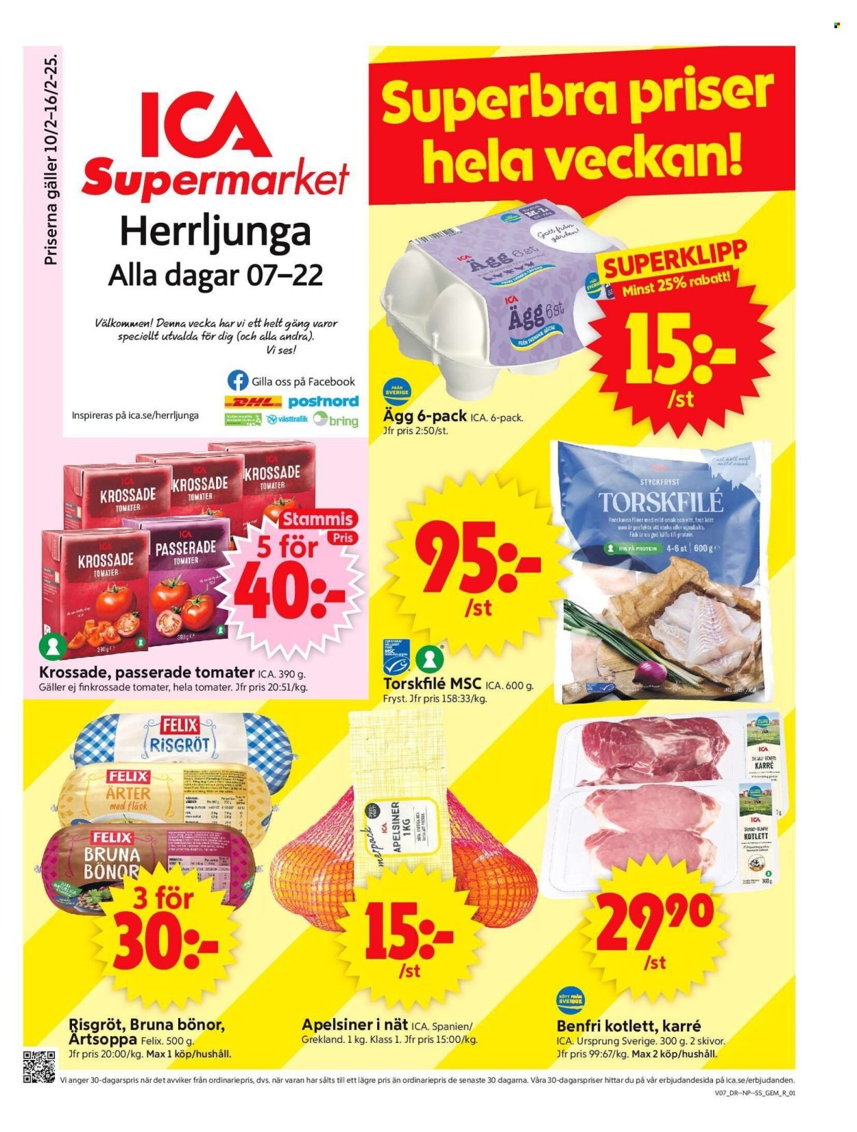 ICA reklamblad - 10/2 2025 - 16/2 2025. Sida 1