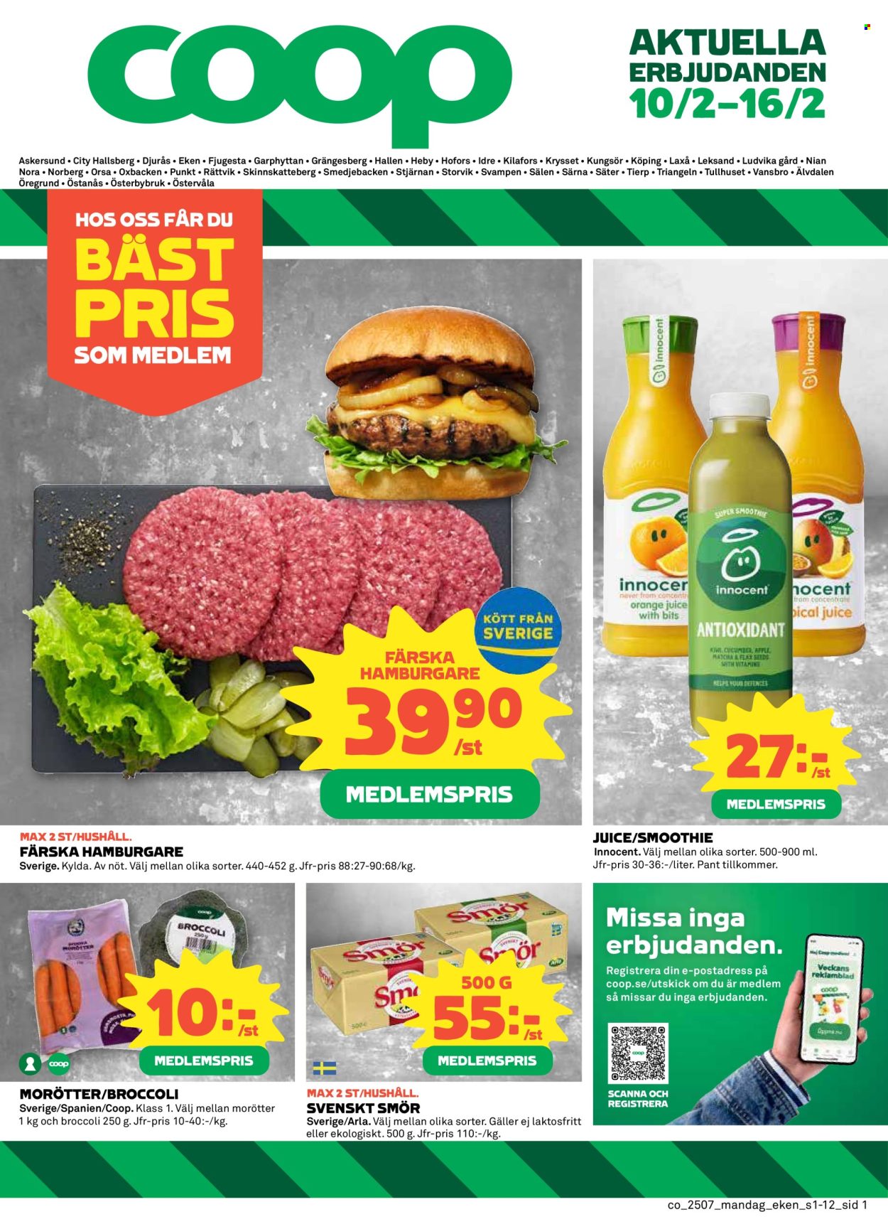 Coop reklamblad - 10/2 2025 - 16/2 2025. Sida 1