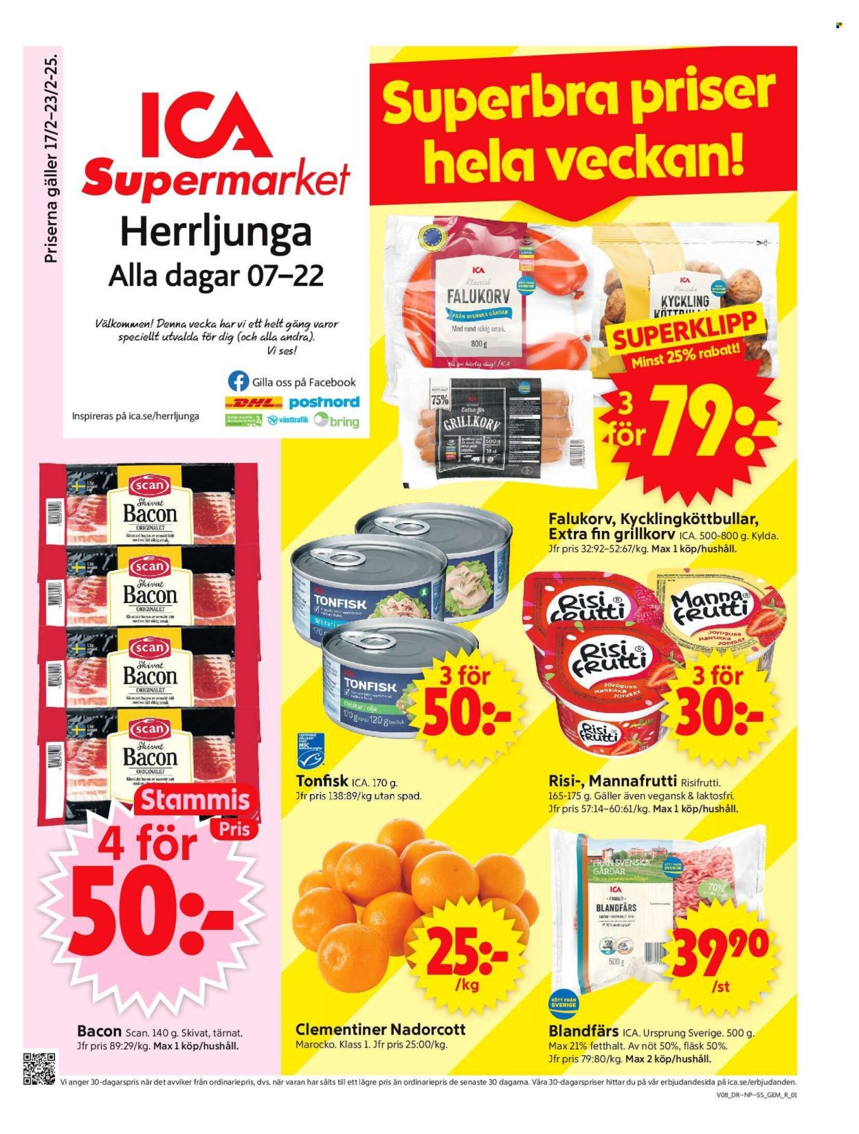 ICA reklamblad - 17/2 2025 - 23/2 2025. Sida 1