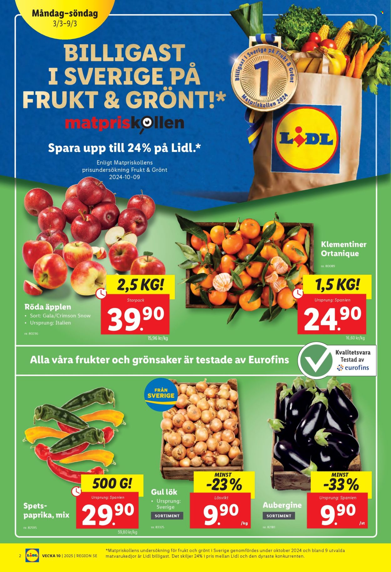 Lidl reklamblad - 3/3 2025 - 9/3 2025. Sida 2