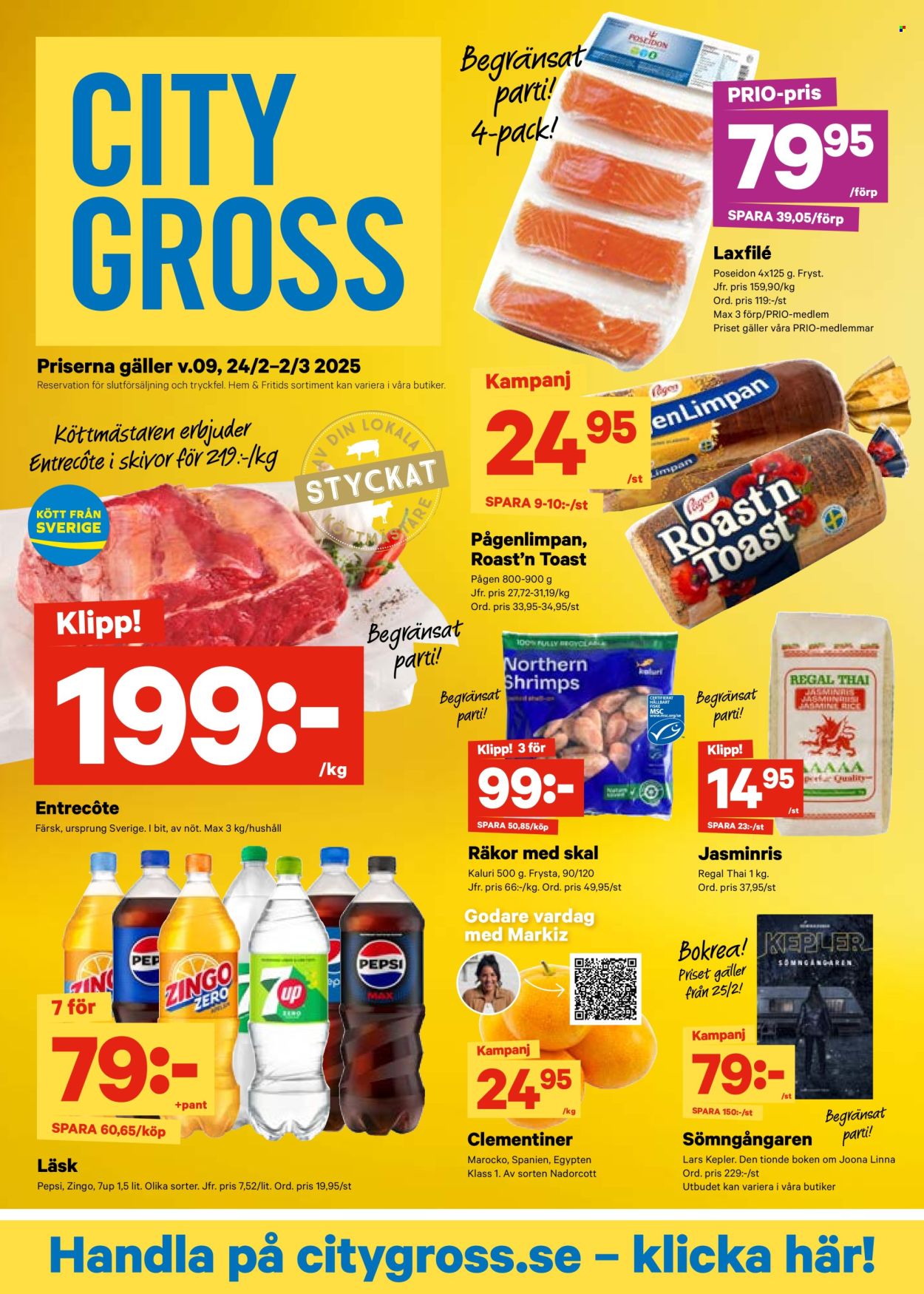 City Gross reklamblad - 24/2 2025 - 2/3 2025. Sida 1