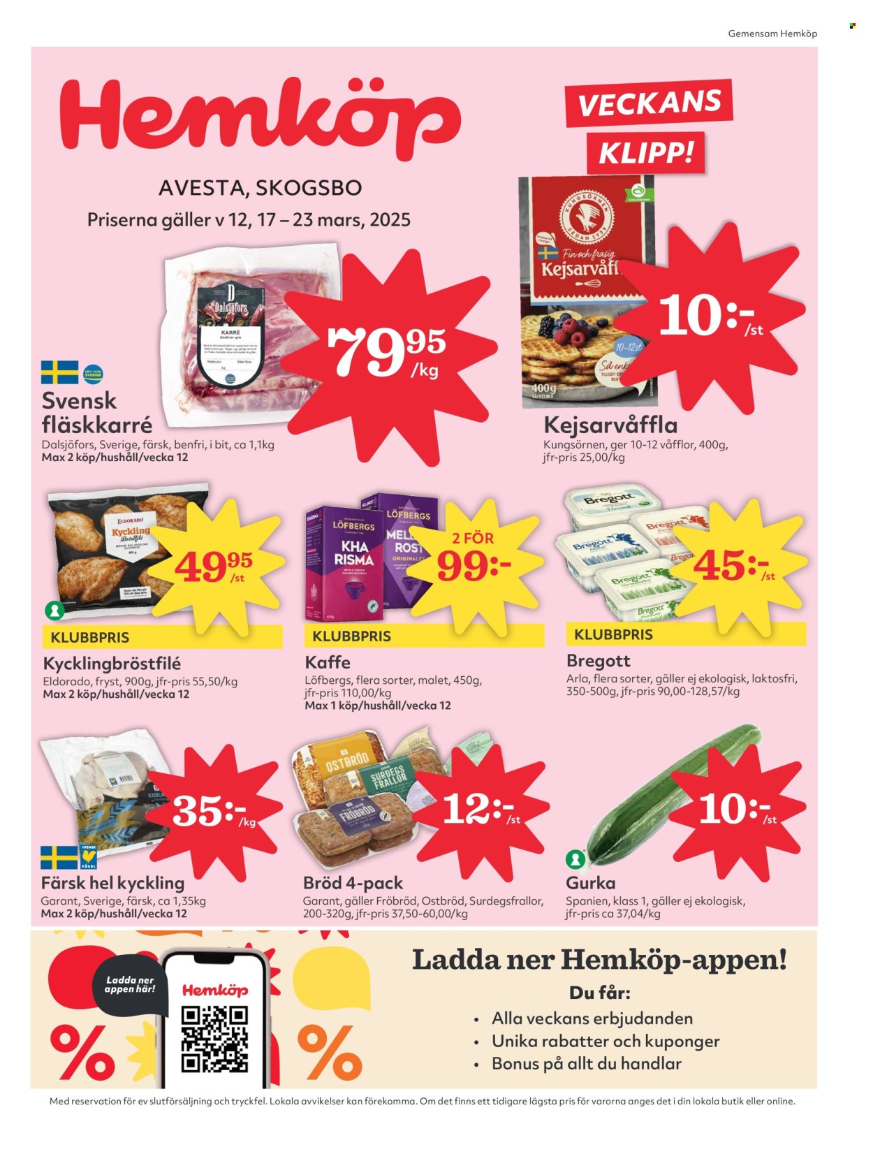 Hemköp reklamblad - 17/3 2025 - 23/3 2025. Sida 1