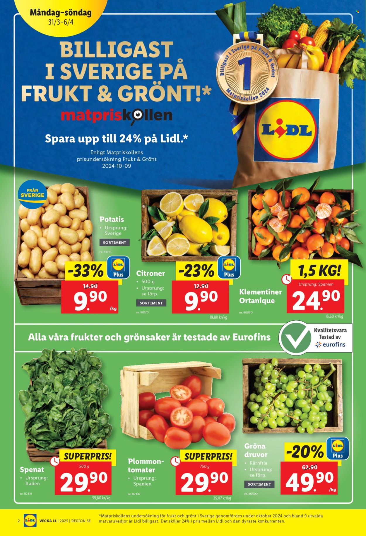 Lidl reklamblad - 31/3 2025 - 6/4 2025. Sida 2