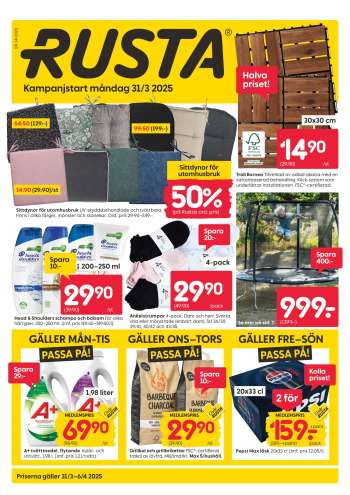 Rusta reklamblad - 31/3 2025 - 6/4 2025.